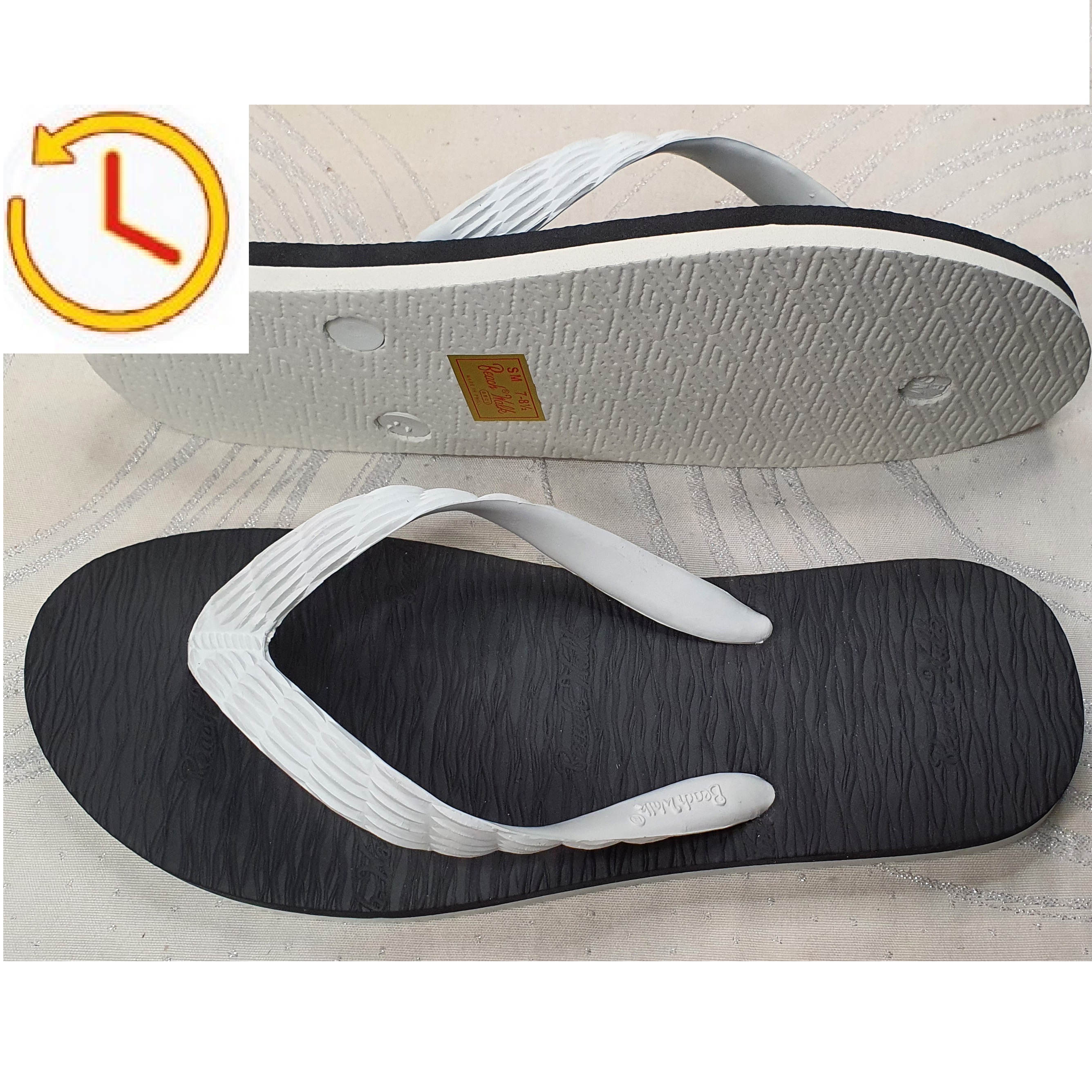 Beach Walk BLACK TOP WHITE 100 AUTHENTIC ORIGINAL UNISEX