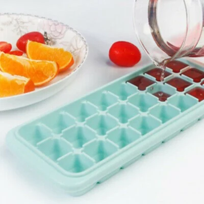 hot Plastic Ice cube tray 21 grid Freezer Maker Kitchen