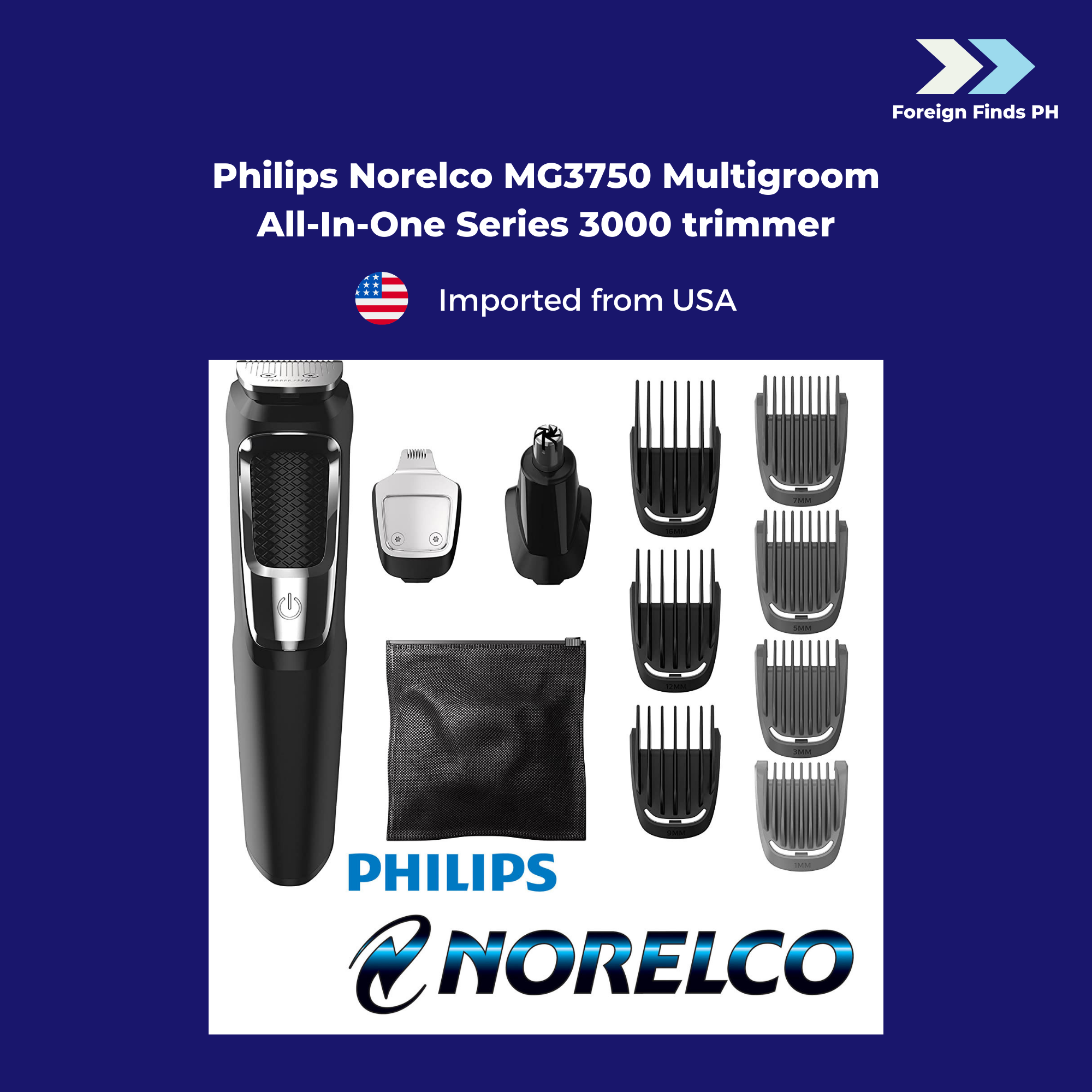 philips norelco multigroom series 3000 13 attachments shaving set mg3750