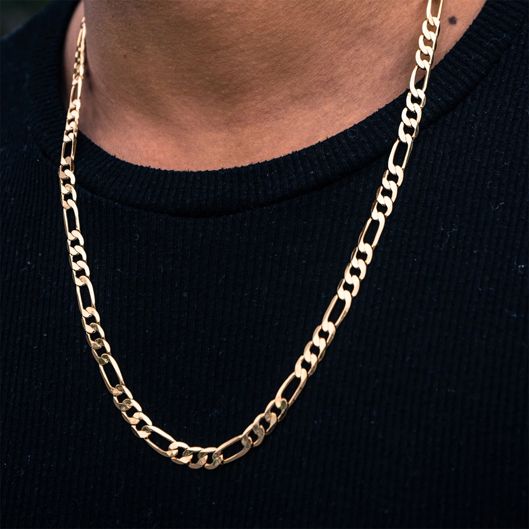 G WOLF 3mm Figaro Chain 24 inches Mens 
