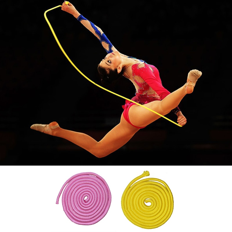 1Pcs Rainbow Rhythmic Gymnastics Rope Gymnastics Sports Rope