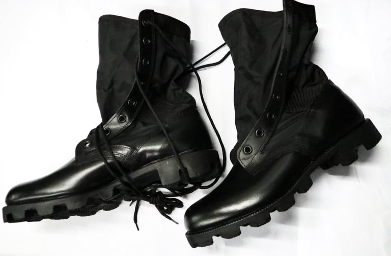 Gibson Boots Black Leather Combat Boots 