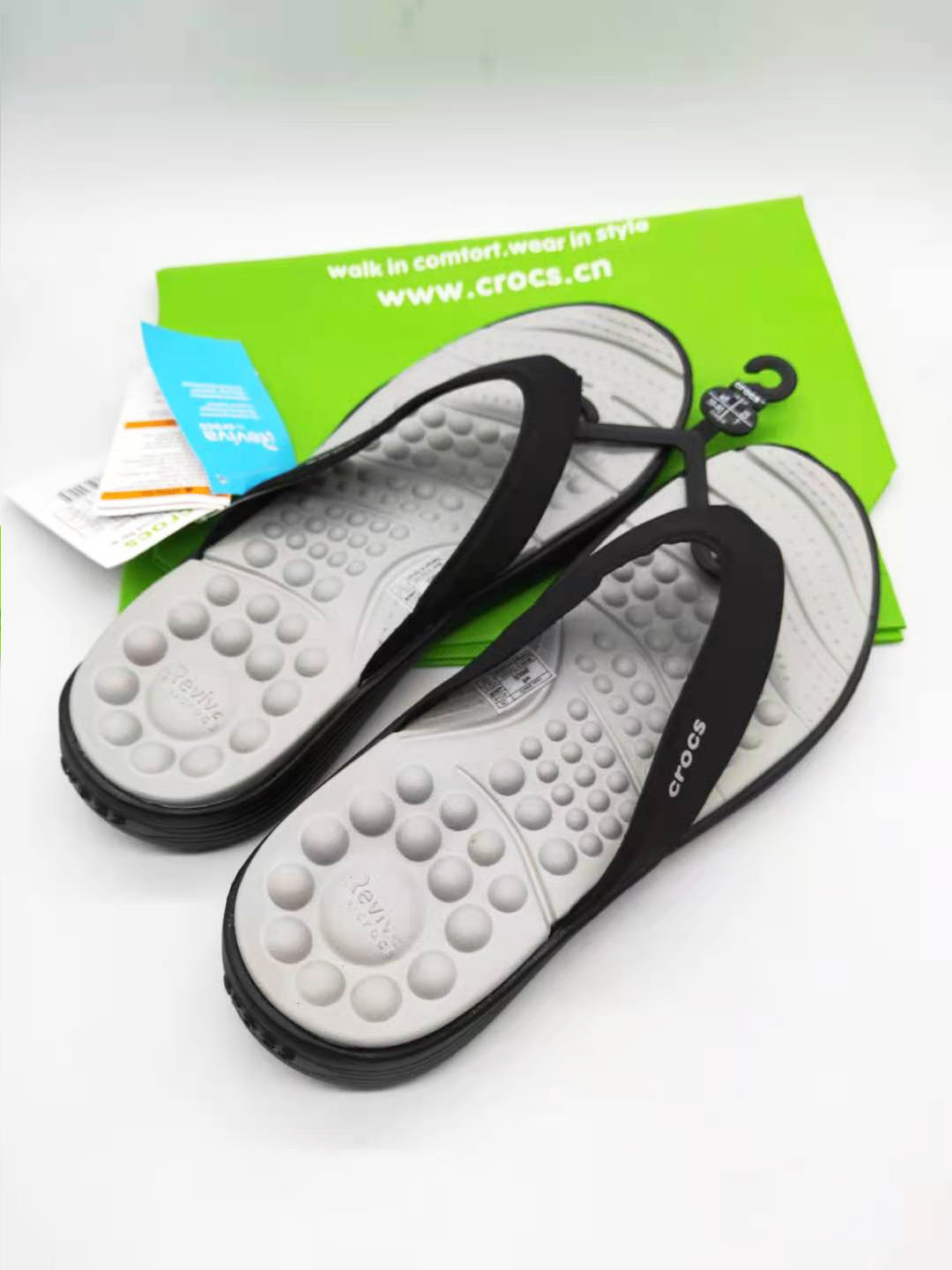 crocs reviva Flip Flops new design for woman with ecobag Summer