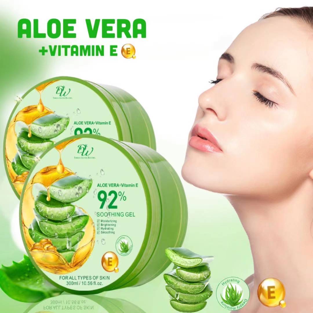 AUTHENTIC DW 92% Aloe Vera & VITAMIN E Soothing Gel Moisturizing For ...