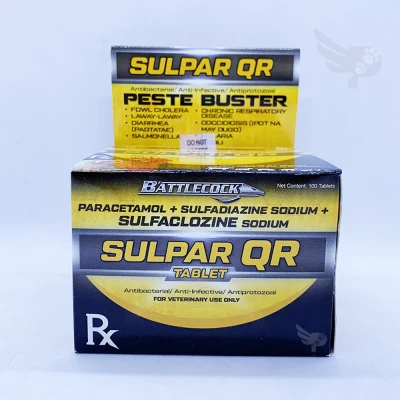 SULPAR QR TABLET (SOLD PER 10TABLETS) - BATTLECOCK - petpoultryph
