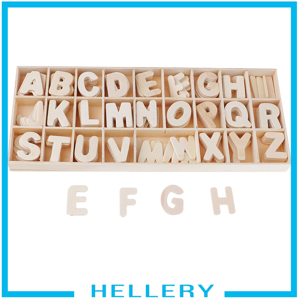 ☃hellery Diy Wooden Alphabet Tiles Natural Wood Letters Scrapbook 