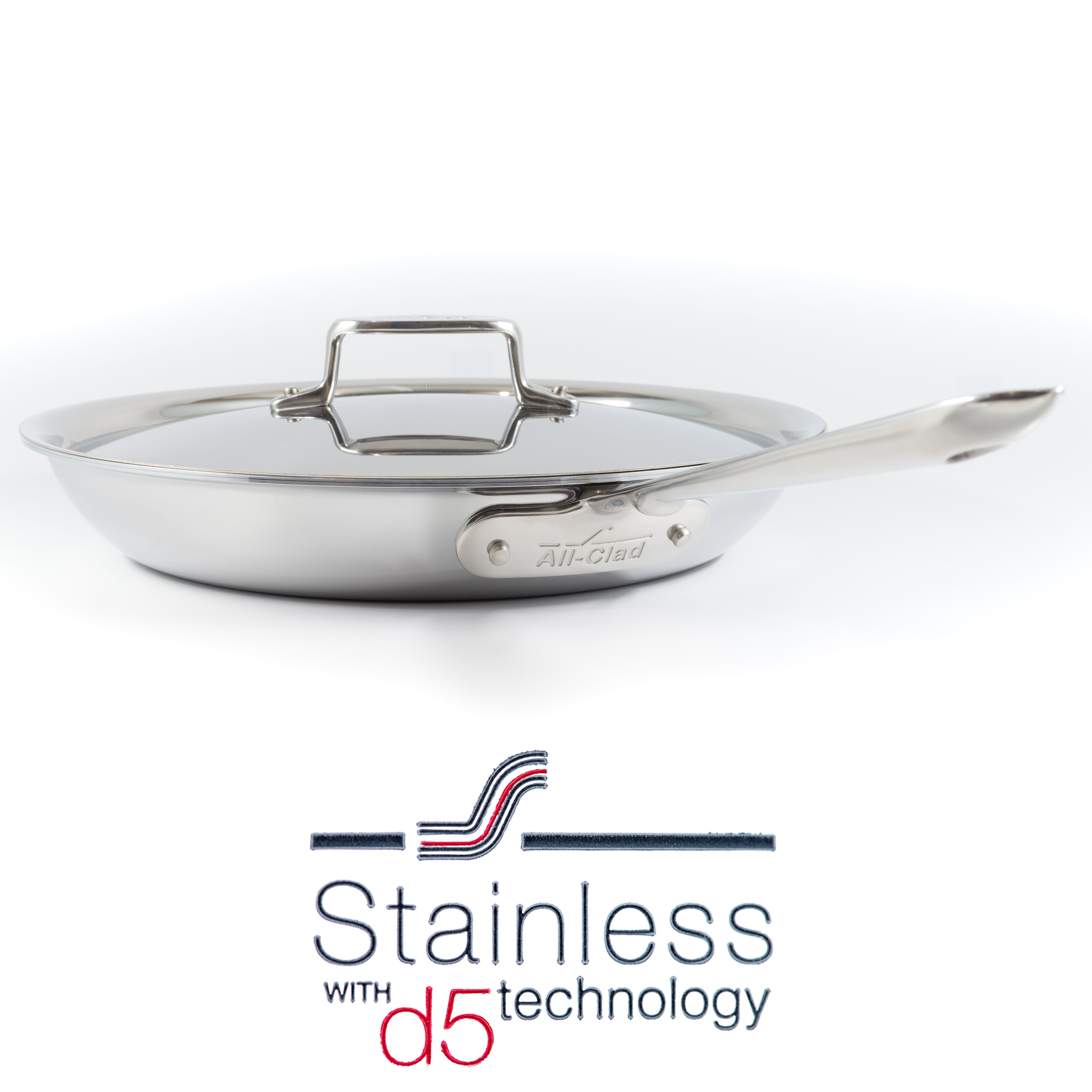 D5 Stainless Brushed 5-ply Bonded Cookware, Fry Pan, 8 inch