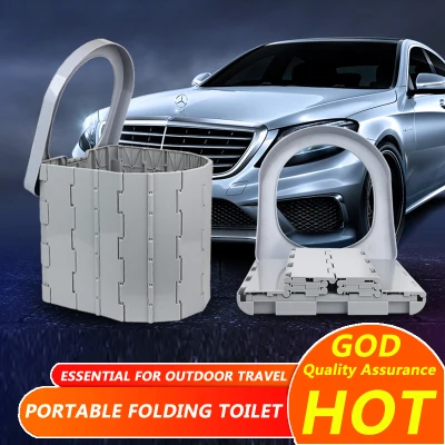 Collapsible toilet with cover portable car toilet mobile car tourist toilet camping toilet seat toilet Children 'S Outdoor Movable Emergency Toilet Adult Self-Driving Travel Toilet Home night use