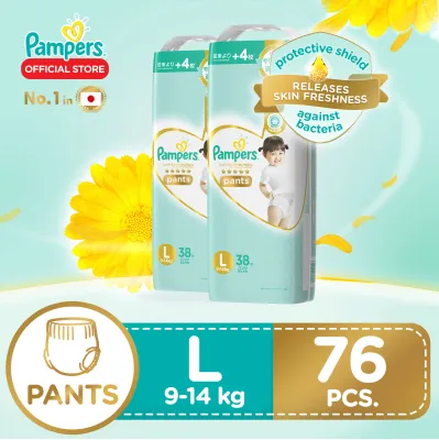 Pampers Premium Care Diaper Pants Large 38 x 2 packs (76 diapers)
