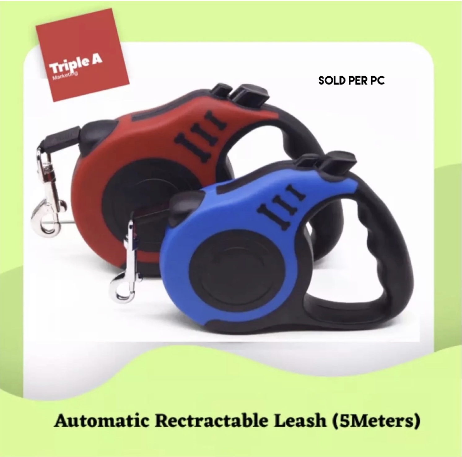 triple retractable dog leash