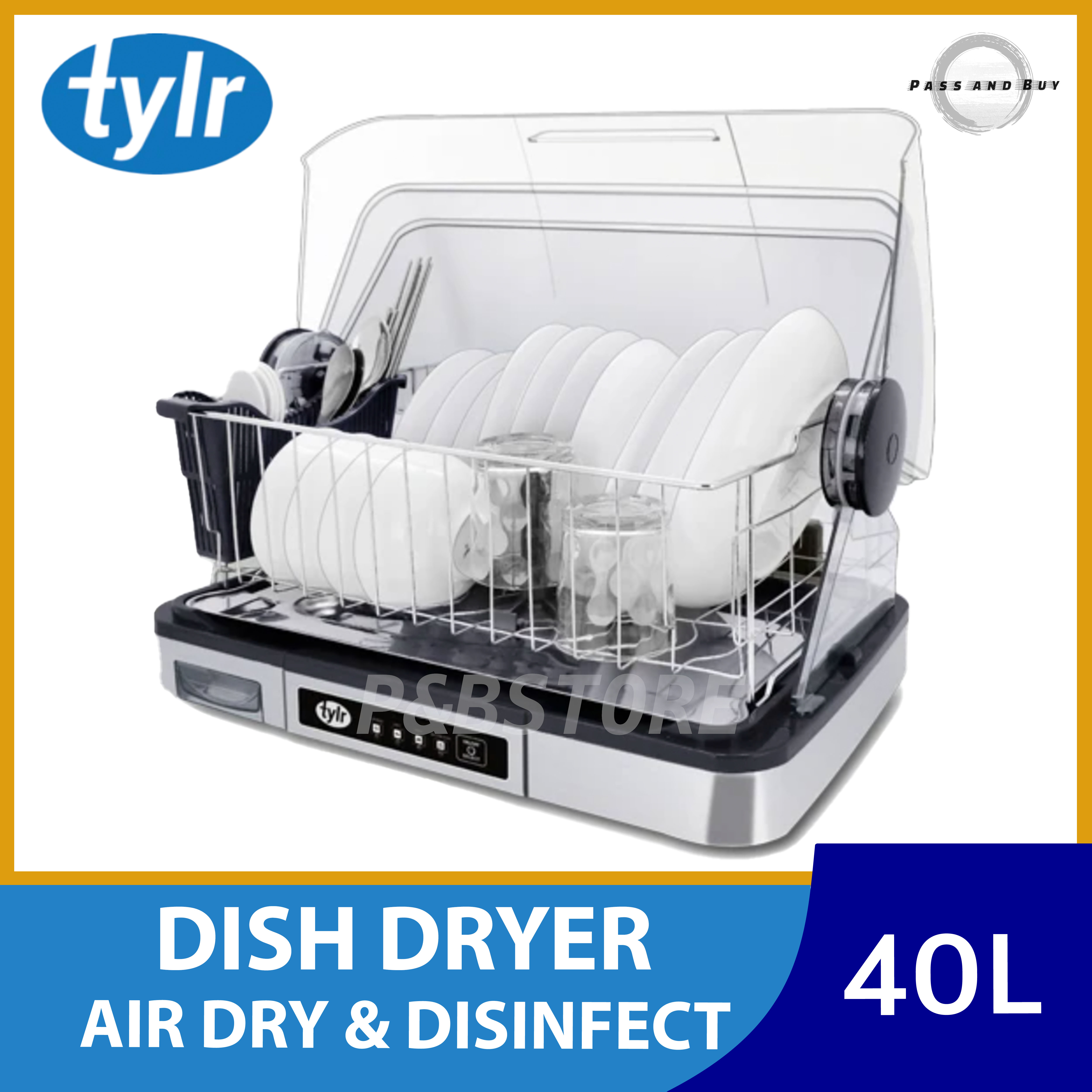 Tylr Dish Dryer ( Hot-Air Dish Dryer - Disinfecting dish rack and ...