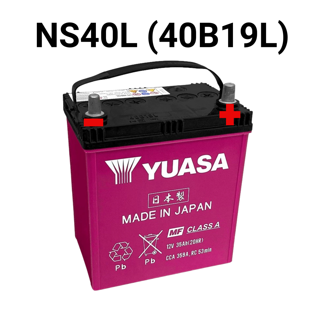 YUASA Automotive Battery NS40 40B19L OR 40B19R (BEST FOR TOYOTA WIGO / RUSH / SUZUKI ERTIGA
