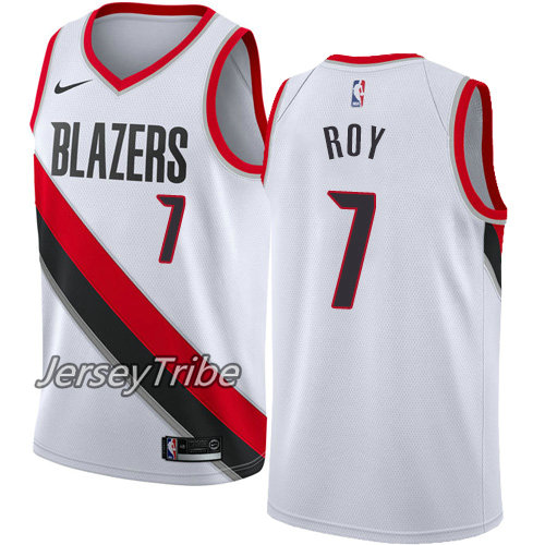 Original บาสเก็ตบอล NBA Portland Blazers #7 Brandon Roy เสื้อกีฬา Swingman ความร้อน-Pressed