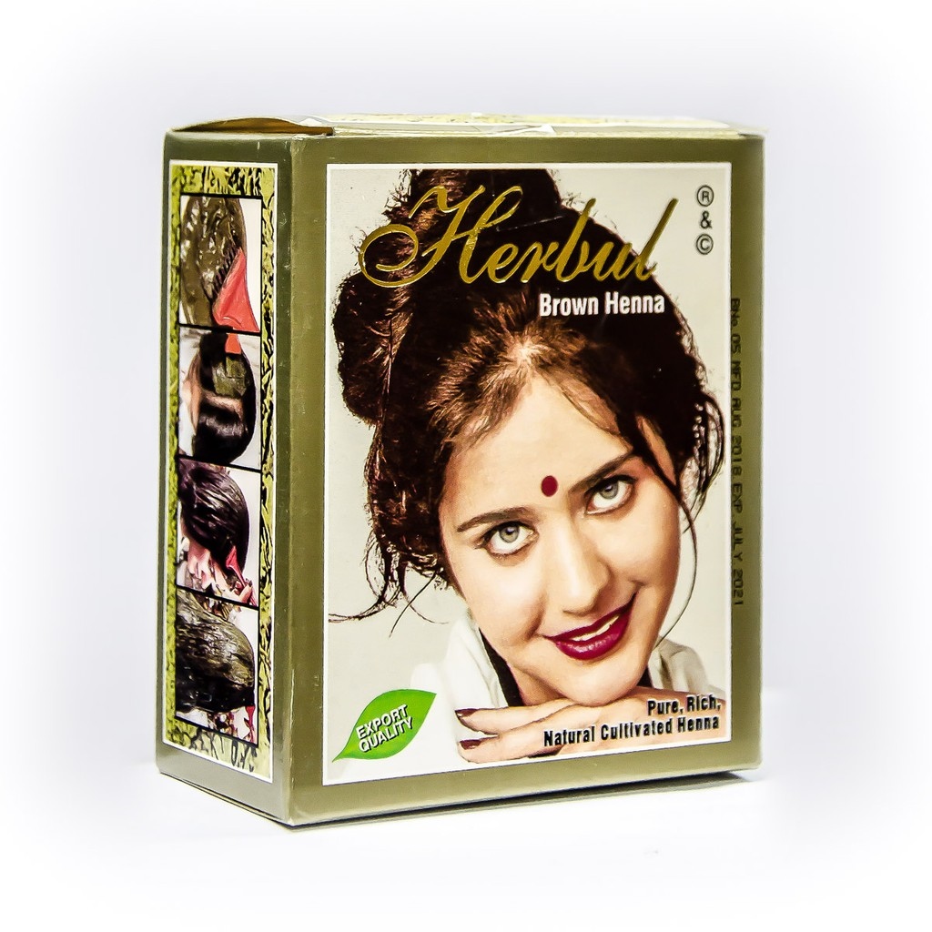 Herbul Henna Brown Hair Dye tural Permanent Color Keep Colour For White