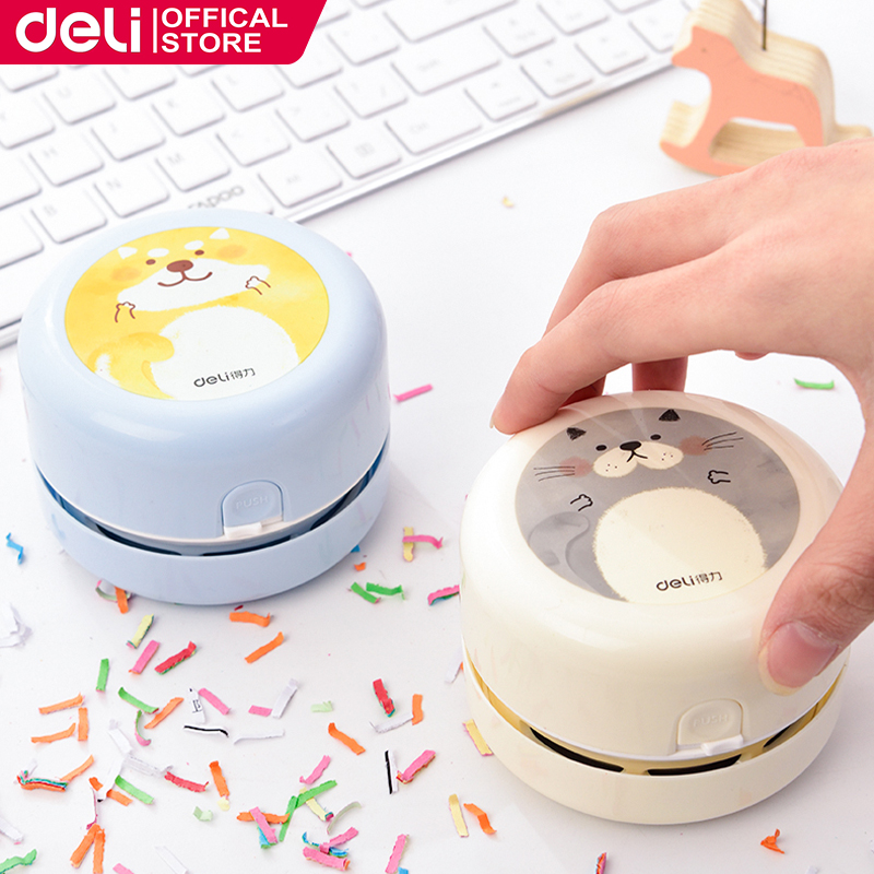 Deli Rubber Chips Vacuum Cleaner Desktop Small Keyboard Cleaning