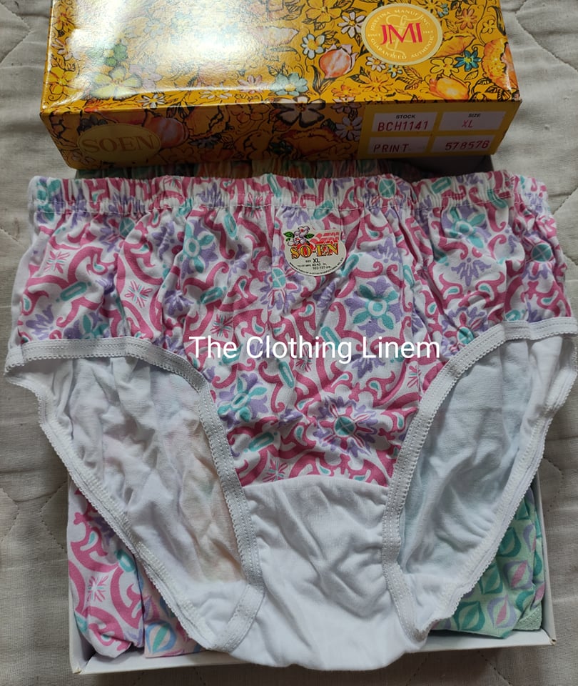 Original BCH SOEN Panty for Adults - Assorted Random Design and Colors - 1  box - 1dozen - 12pcs SOEN Panties