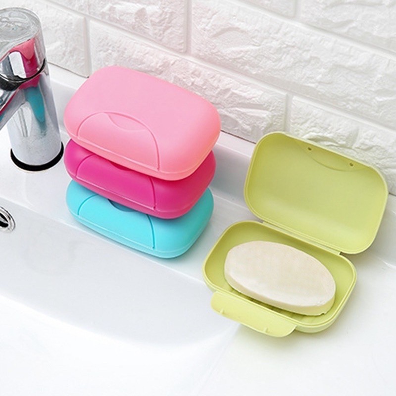 Travel Soap Dish Box Holder Container Soap Box case Candy Colored