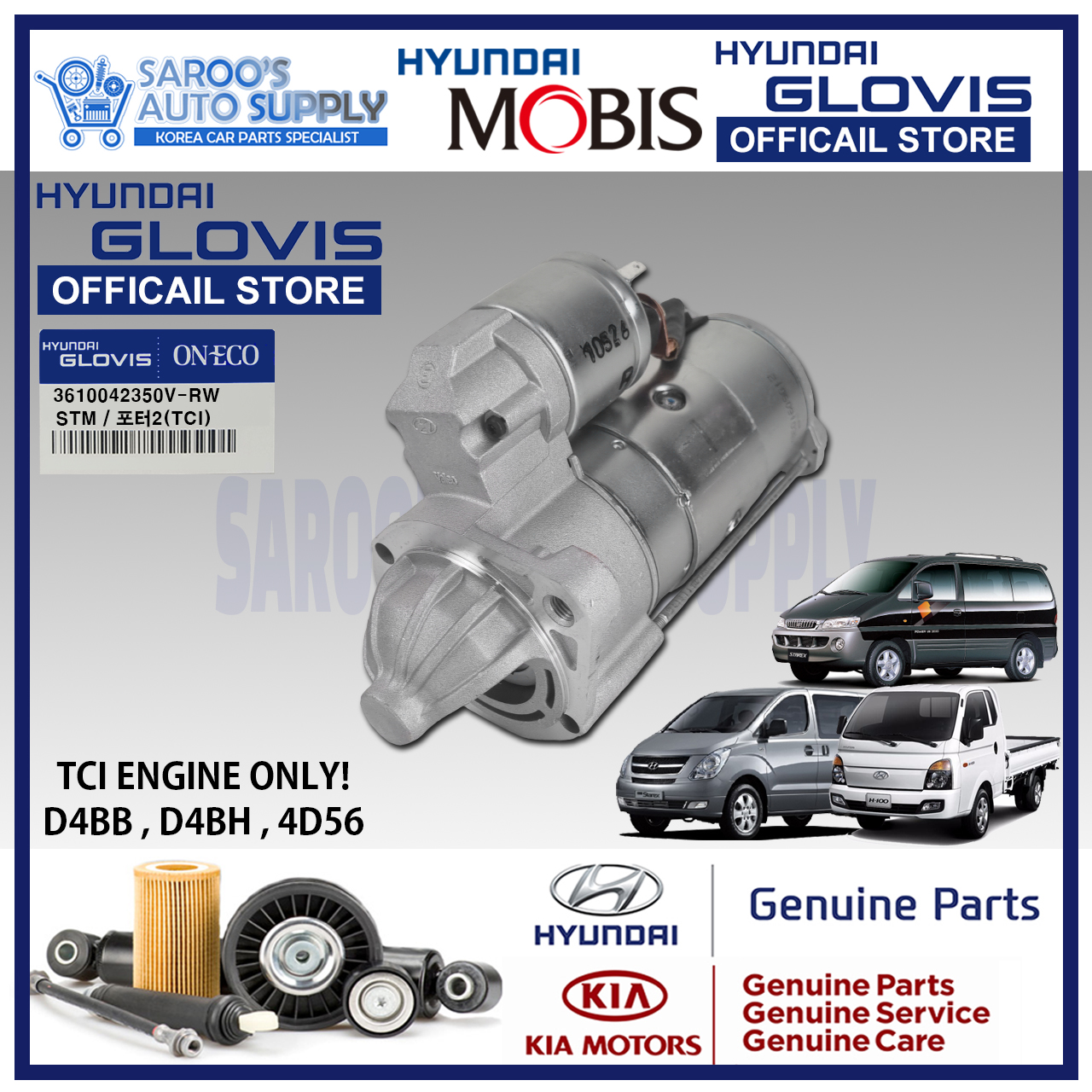 [TCI][Hyundai] Starter Motor For Hyundai Starex , H100 (Porter2
