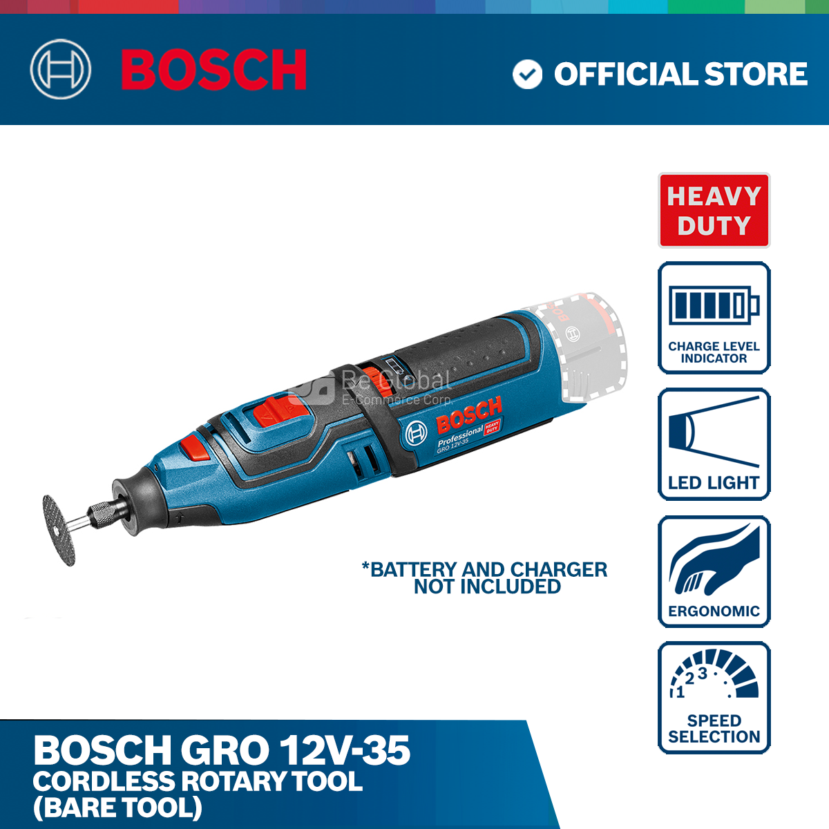Bosch GRO 12V35 Cordless Rotary Tool (Bare tool) Power Tool/Home