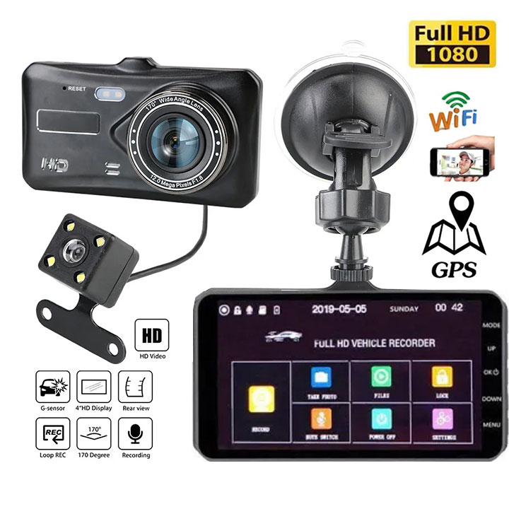 🔝 Original 【24 hours delivery】Dash Cam Dual Lens Car DVR Camera HD ...