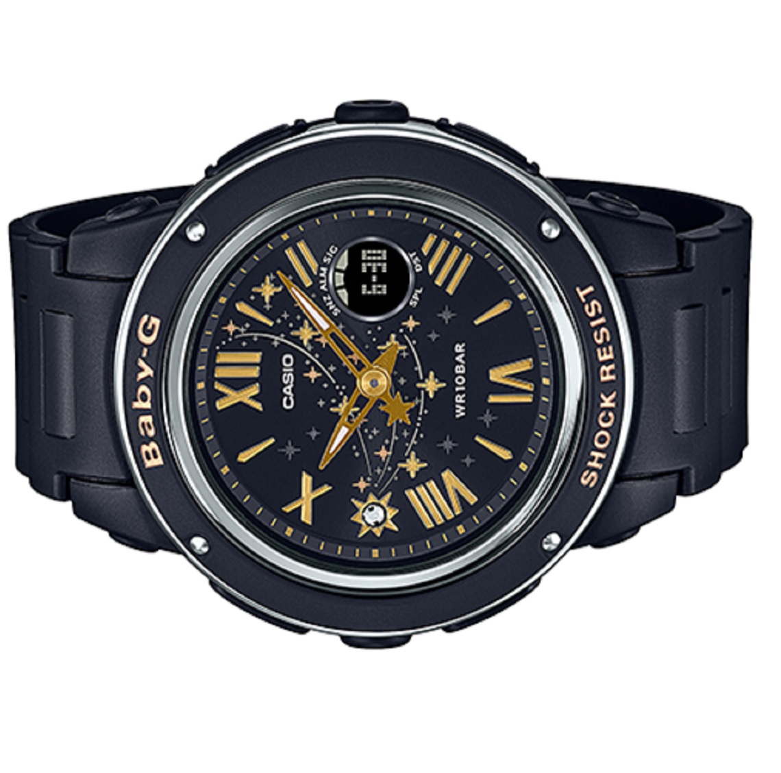 CASIO Baby-G BGA-150ST-1A Women's Watch - Black & Gold Analog-Digital, 10 ATM Waterproof, Shock Resistant - View #5