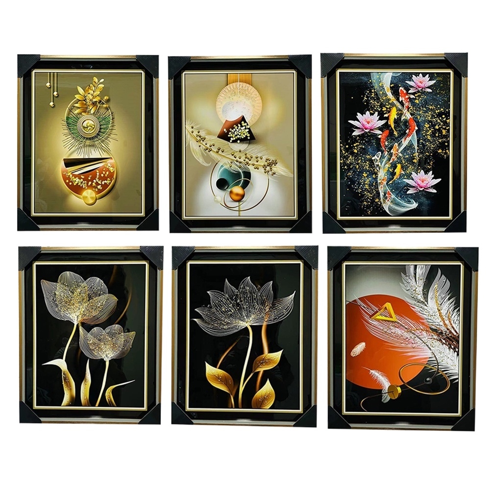 One Home 43x53cm Luxury Decorative Wall Frame With 3D Crystal Painting