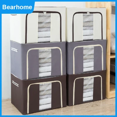 72L High Quality Durabox Storage Box organizer Folding Clothes Storage Box Steel Quilt Storage Wardrobe