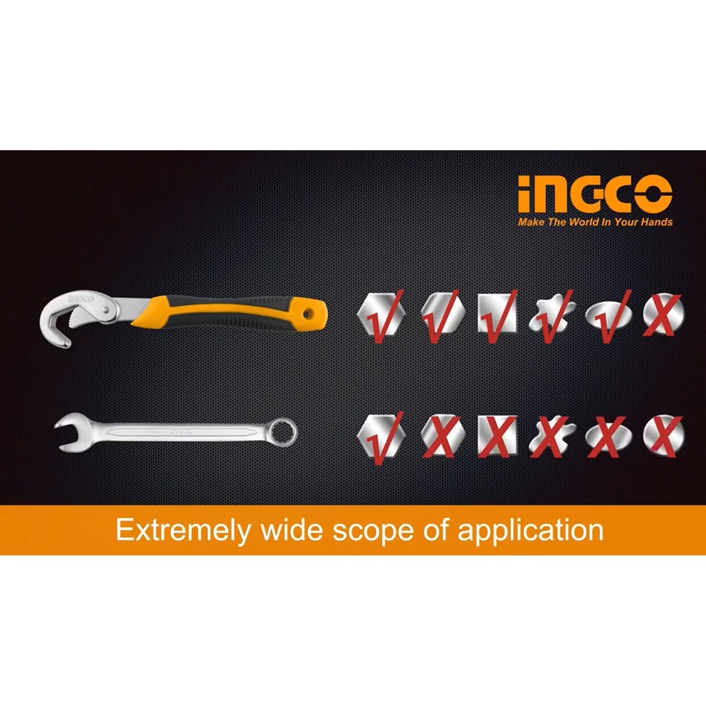 INGCO Industrial Grade Universal Bent Wrench 2pcs/SET HBWS110808 xWINLANDx Lazada PH