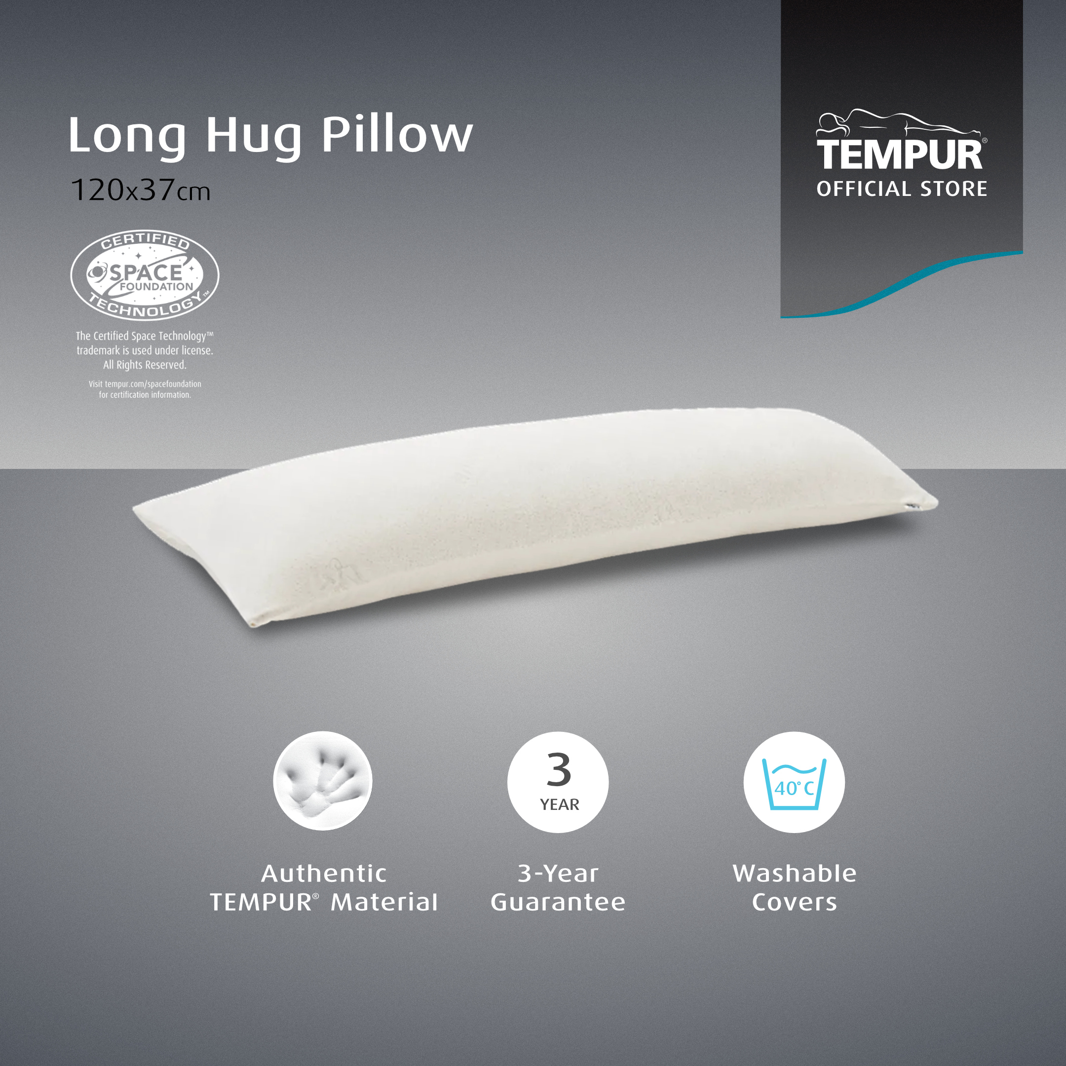 テンピュール ロングハグピロー TEMPUR Long Hug Pillow | Harvey Norman