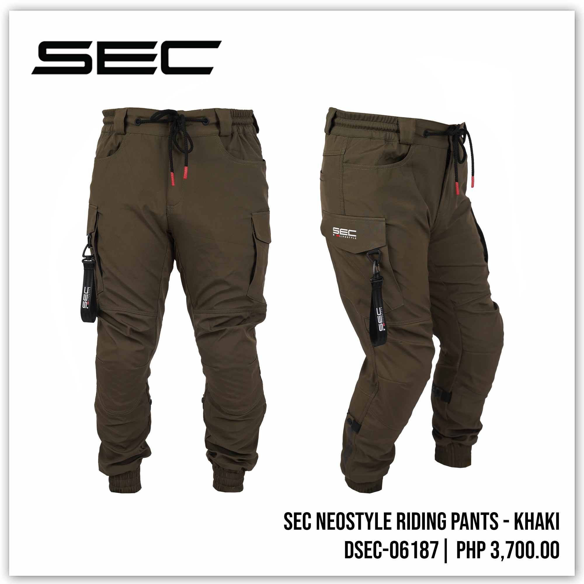 SEC - Daily Riding Pants - Velocity Grey Mens (M-4XL)