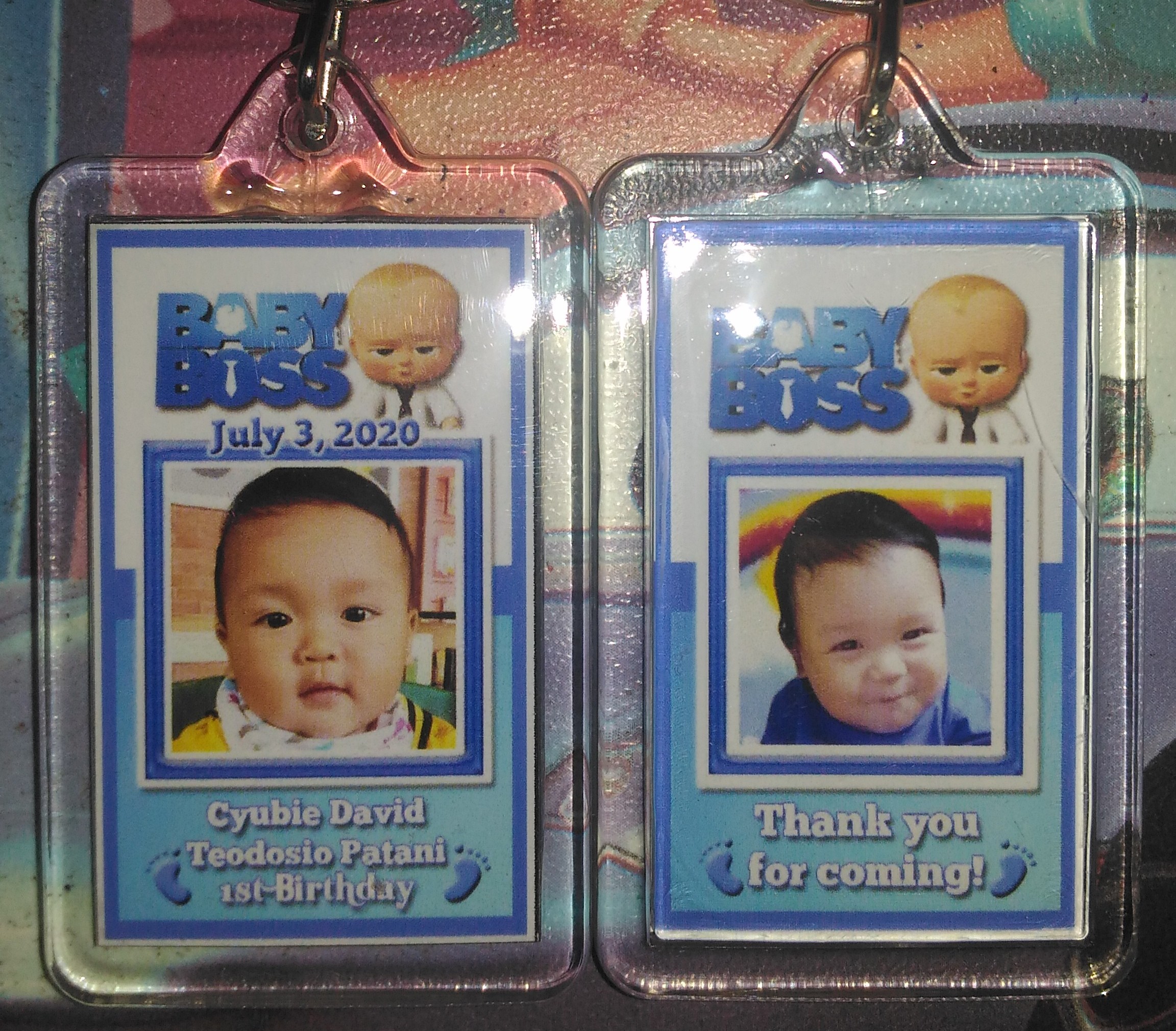 personalized baby keychain