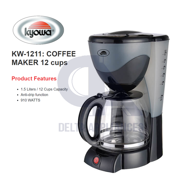 Coffee Maker 12 Cups 1.5L (KW-1213) – Kyowa