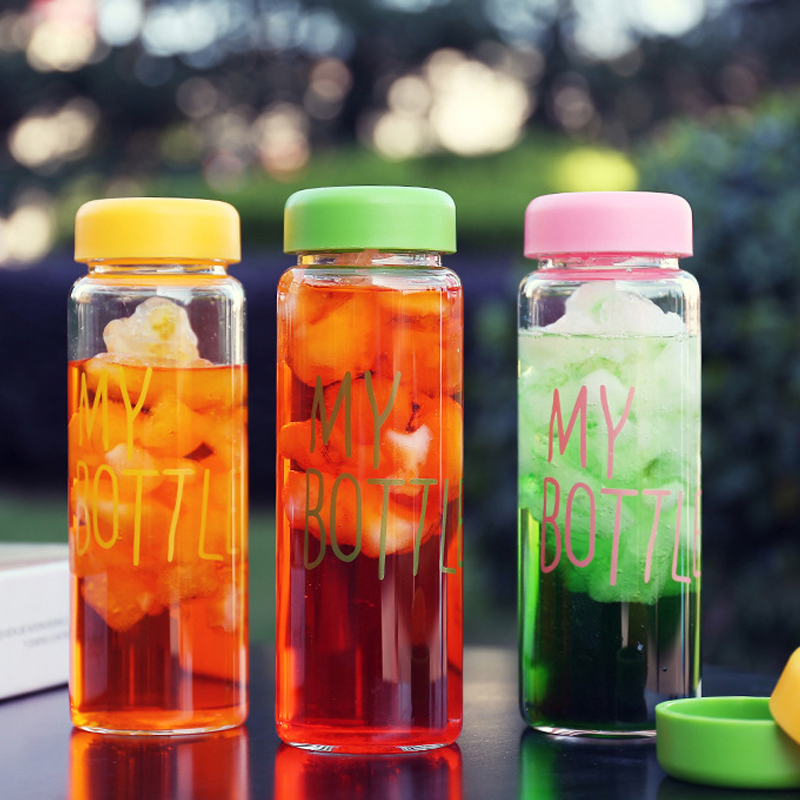 AME Eco Friendly Portable Colorful My Bottle Sport Plastic Fruit Juice