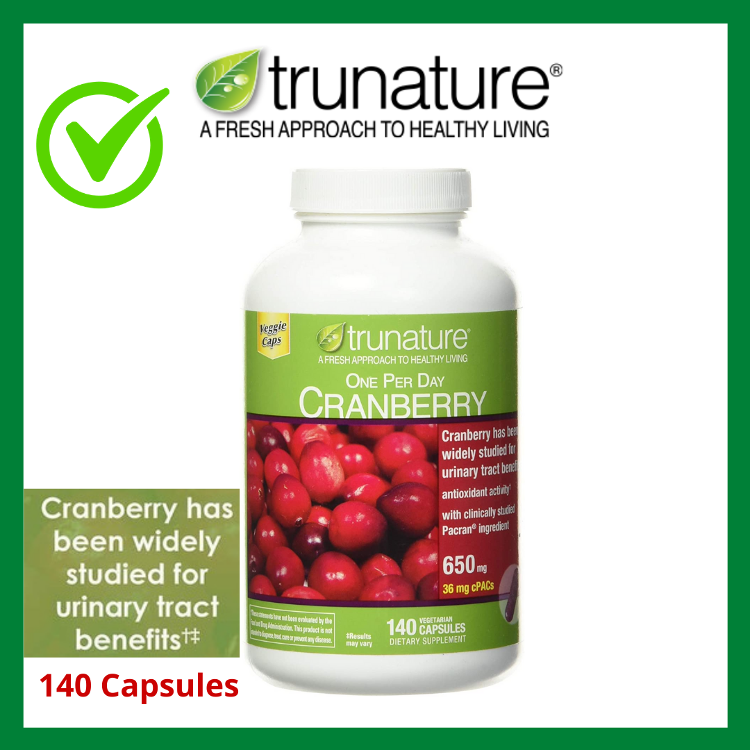 Trunature Cranberry 140 Capsules Urinary Tract Benefits Antioxidant