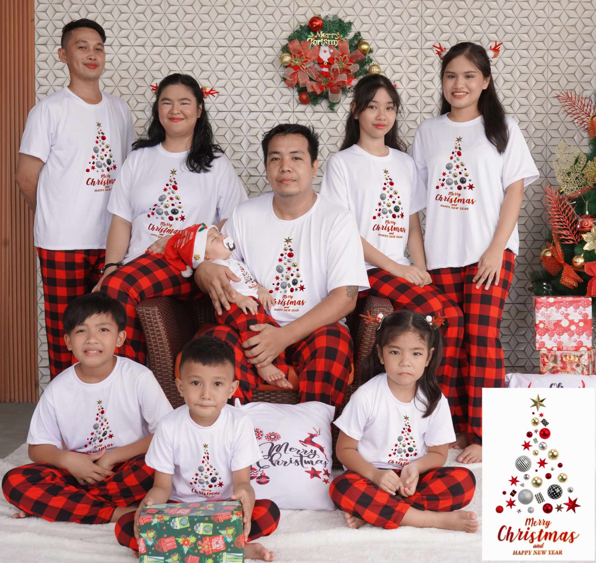 Christmas Pajama Family Set T Shirt and Pajama Terno Sold per