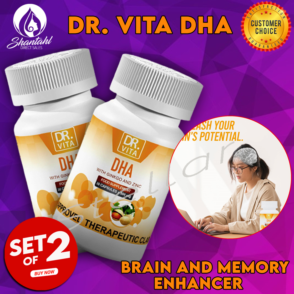 SET OF 2! Dr. Vita DHA with Ginkgo and Zinc (Elderly), Dr. Vita DHA for Adult, Memory Enhancer
