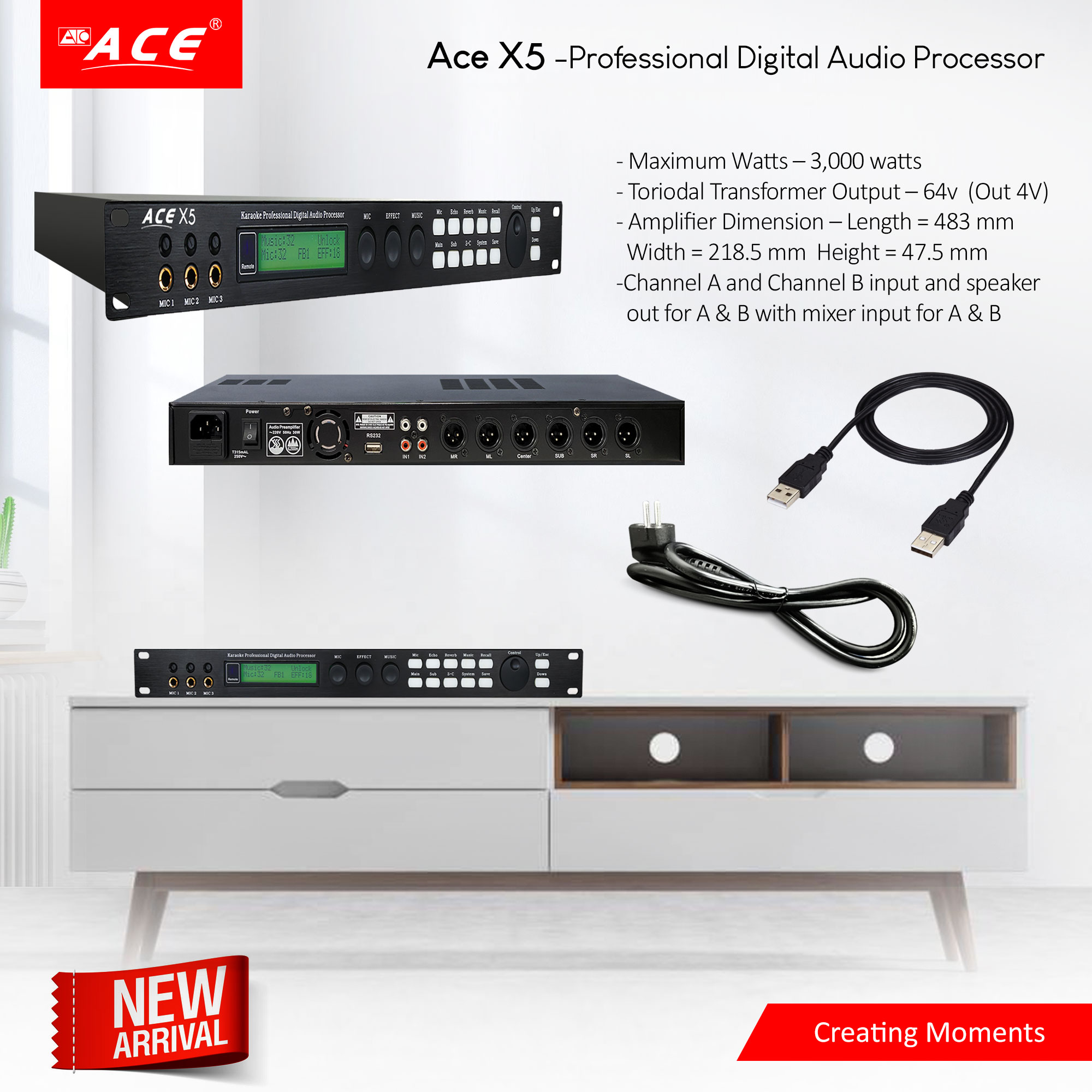 Effets vocaux Karaoke Professionnel numérique KX180 processeur audio -  Chine Kx180 et kx180 prix