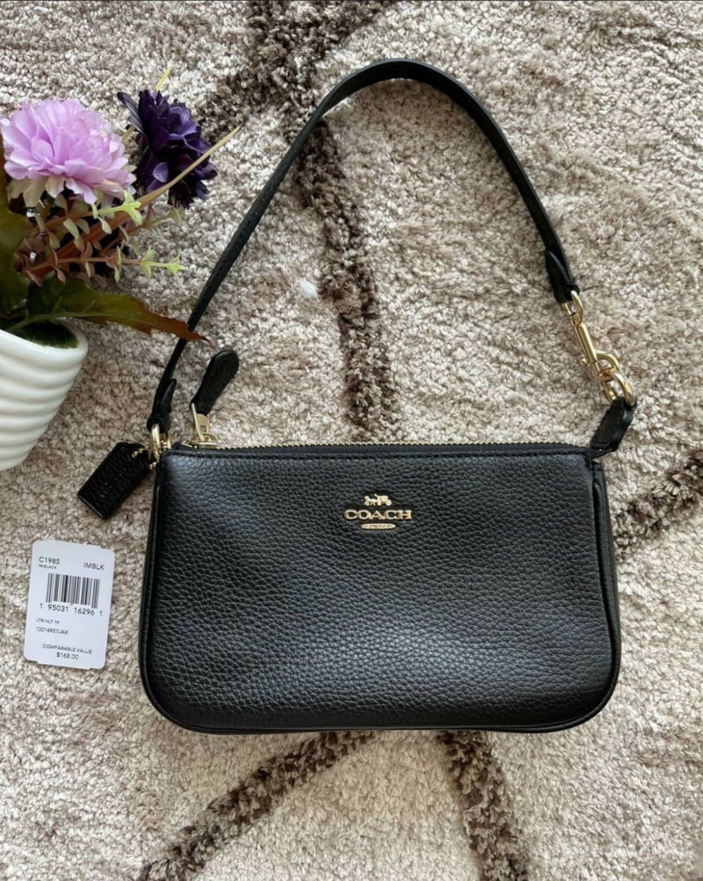 Coach C1985 Nolita 19 Zip Top Handle Bag in Colorblock Black Refined Pebble  Leather - Women's Clutch / Purse Bag | Lazada PH