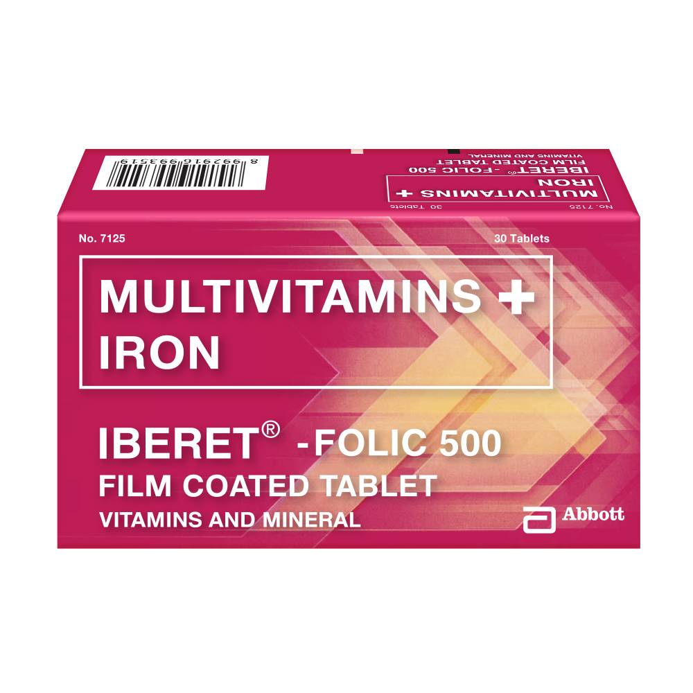IBERET FOLIC 500 FILM COATED TABLET (30 TABLET PER BOX) Lazada PH