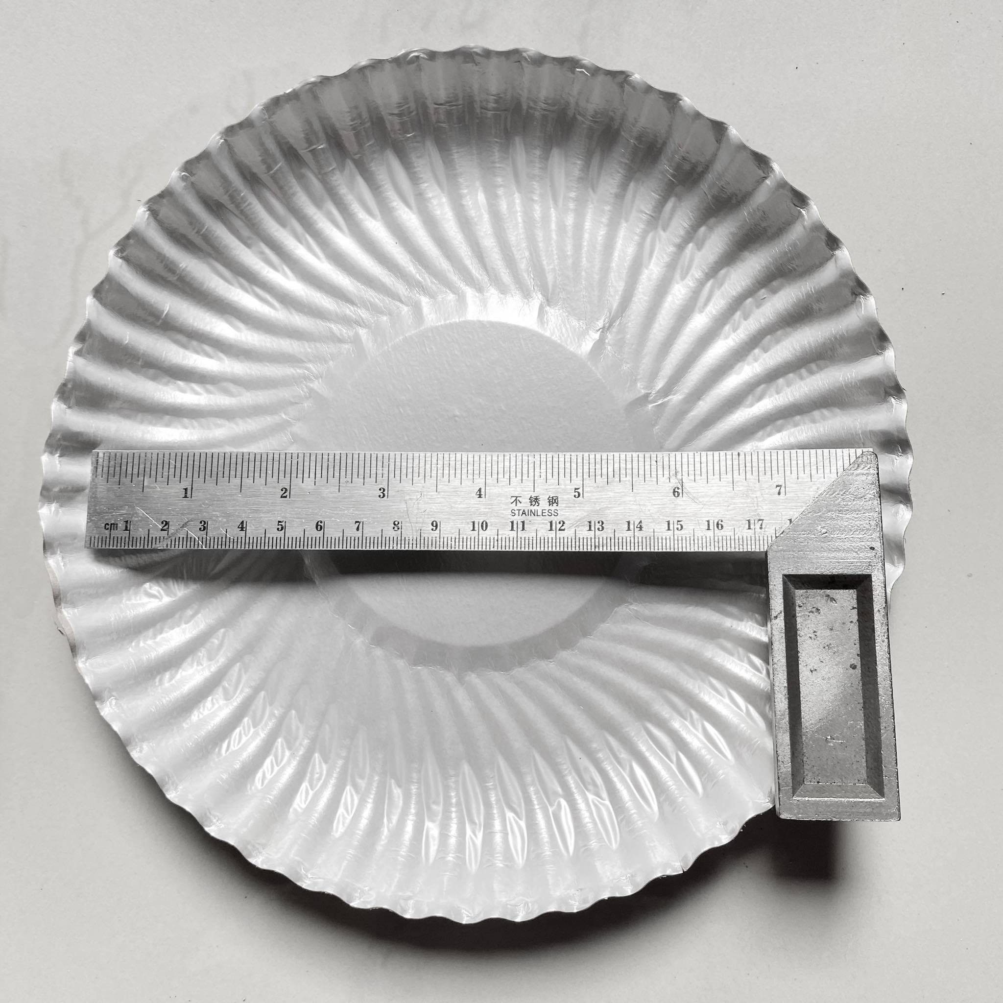 200pcs/10packs 9 inches Round Scallop Disposable Paper Plate Kikiam ...