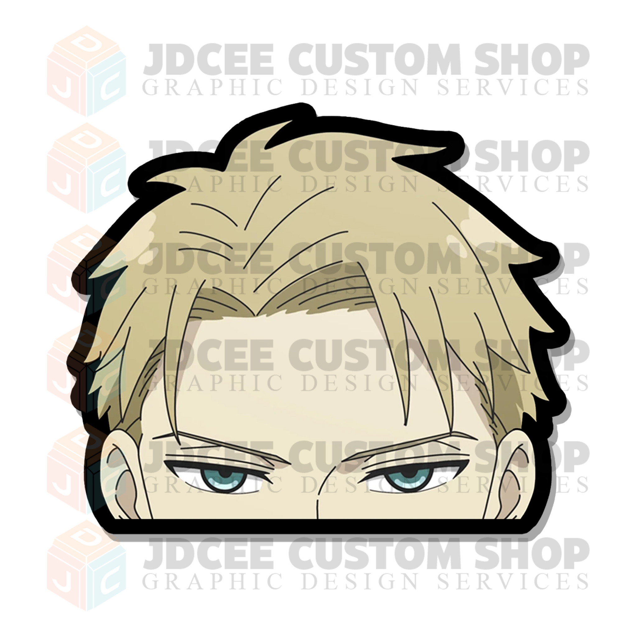 AQUAFLASK PEEKER STICKERS Loid Forger | Spy x Family Character ...