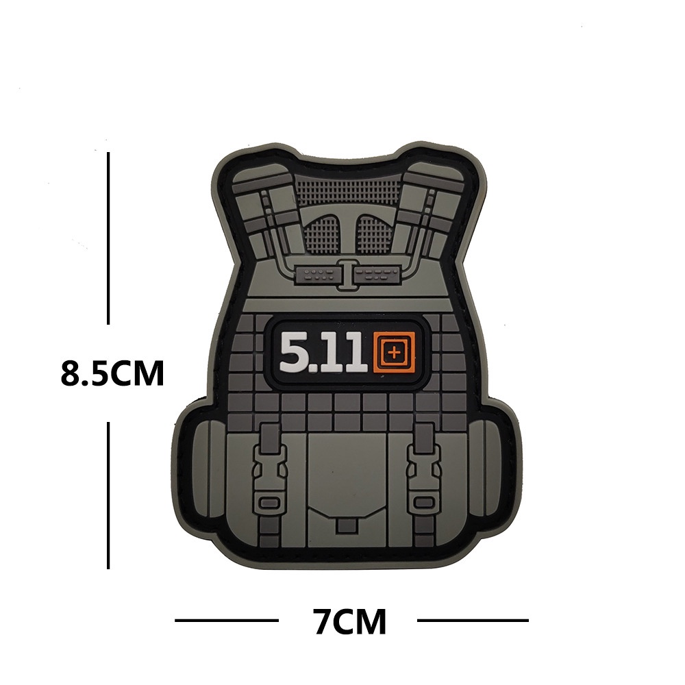 3D Tactical Vest CrossFit 511 Sport Army PVC Velcro Patches Military