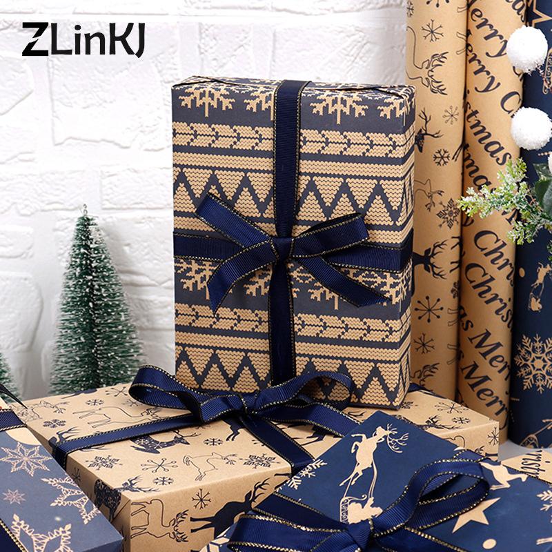 50*70cm Gift Wrapping Paper Wind Birthday Gift Christmas Gift Decoration  Wrapping Paper Diy Bag Kraft Paper New Year Gift Decor