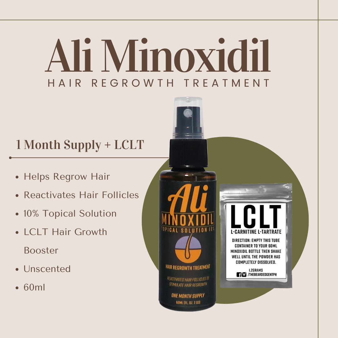 Ali Hair Grower Minoxidil 10% Hair Growth Treatment 60ml with LCLT Hair  Regrowth Booster Hair Loss Thinning Solution Mineral-Based Hair Care -  Lazada | Lazada PH