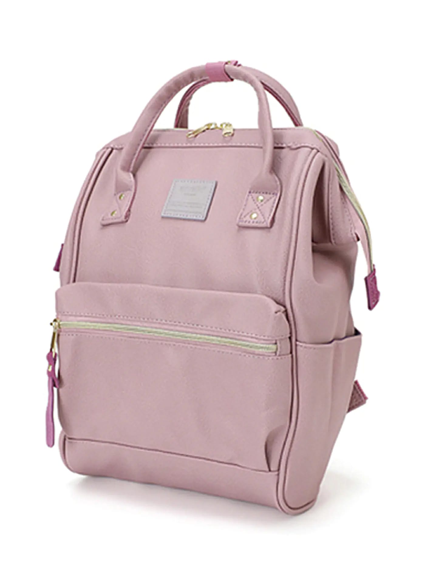 anello Faux Leather Mini Backpack - Ivory/Pink Beige (AT-B1212 I/P