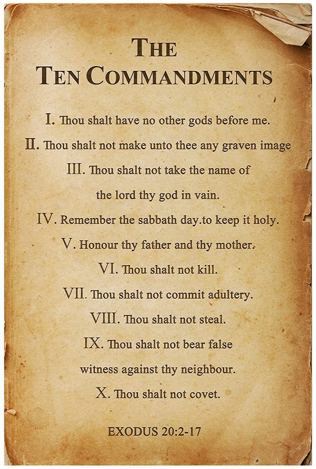The 10 Commandments Wall Art Bible Verses Inspirational Quotes Wall Art  Jesus Christian Poster Ten Commandments Religious Wall Decor Motivational  Post... Lazada PH