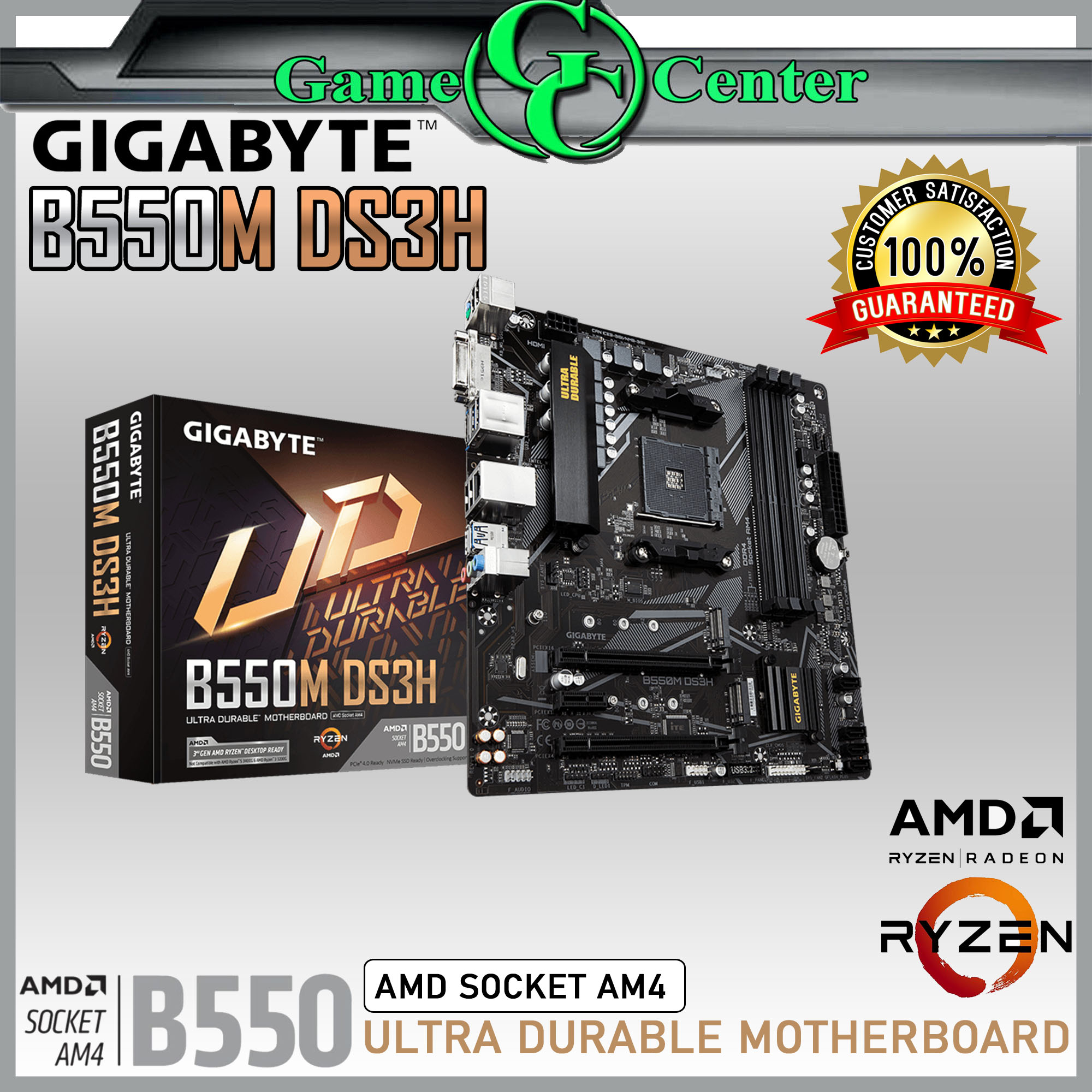 GIGABYTE B550M-DS3H Ultra Durable Motherboard AMD Socket AM4 Ultra