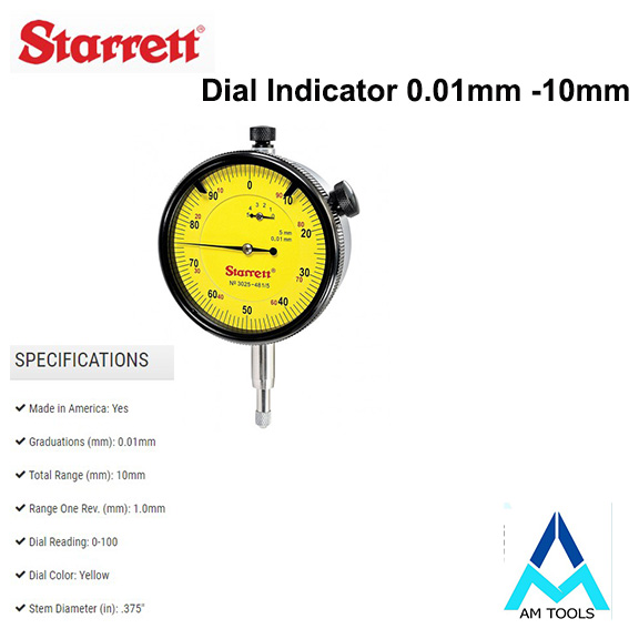 Starrett Dial Gauge Indicator Precision Tool Dial Indicator 0.01mm
