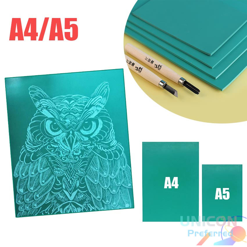 A4 A5 Size 3mm Engraving Rubber Green Laser Rubber Sheet for Printing
