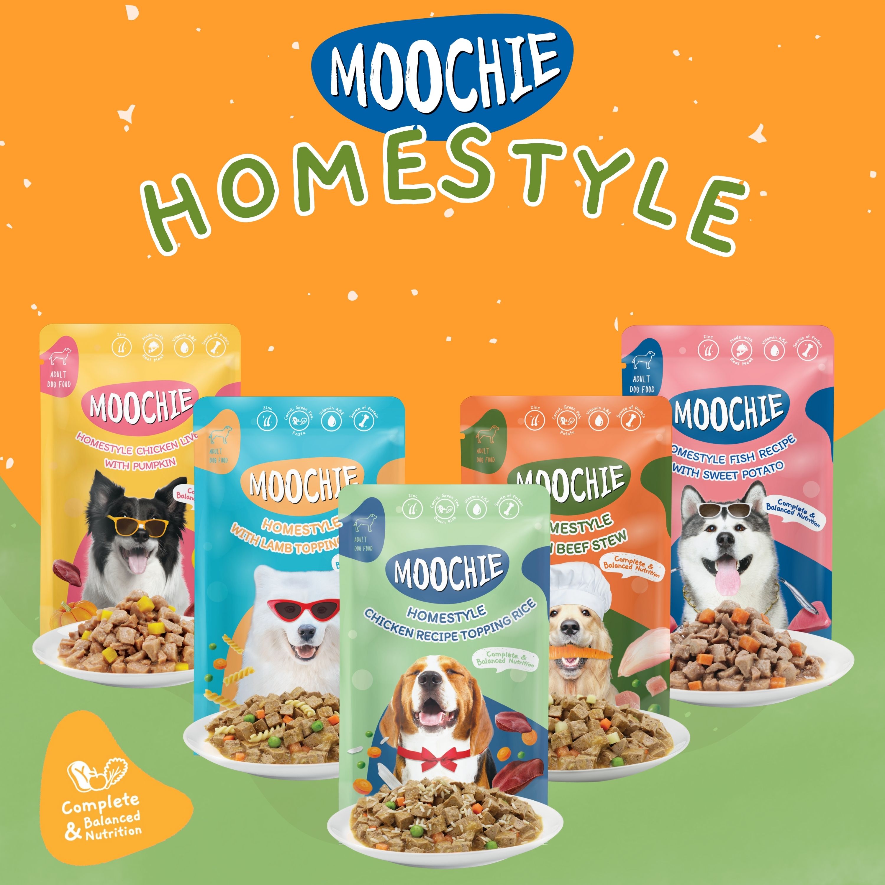 Moochie Homestyle Wet Dog Food Home Cooked Variety Pack Natural and